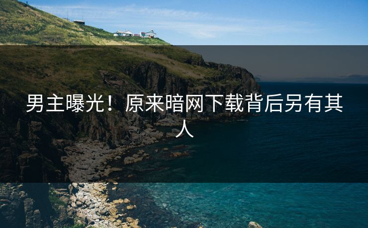 男主曝光！原来暗网下载背后另有其人