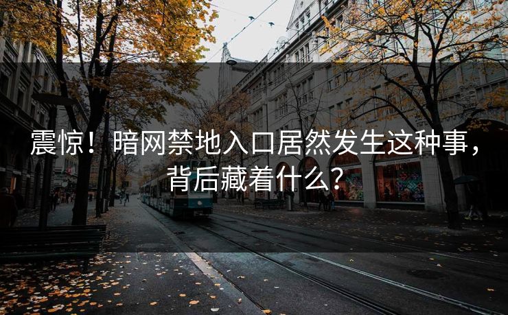 震惊！暗网禁地入口居然发生这种事，背后藏着什么？