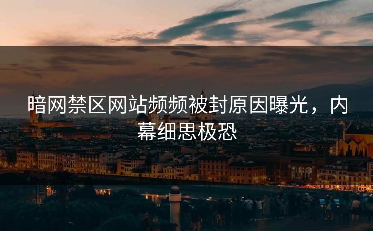 暗网禁区网站频频被封原因曝光，内幕细思极恐