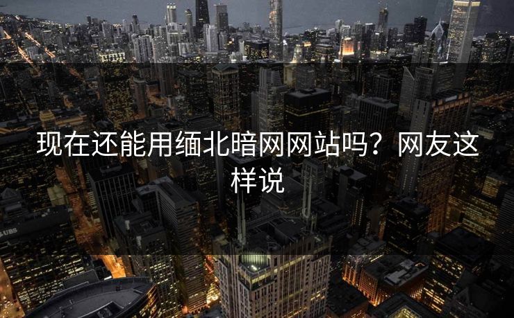 现在还能用缅北暗网网站吗？网友这样说