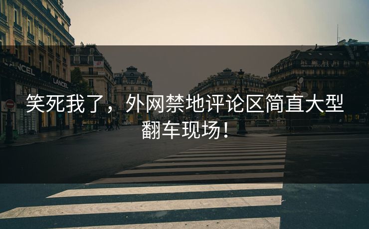 笑死我了，外网禁地评论区简直大型翻车现场！