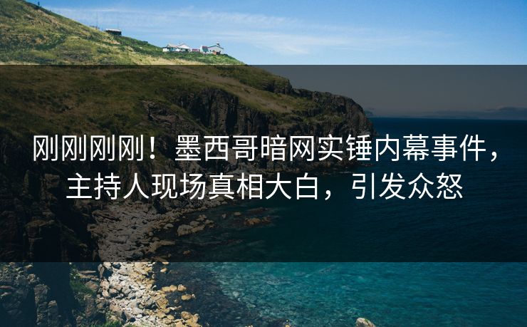 刚刚刚刚！墨西哥暗网实锤内幕事件，主持人现场真相大白，引发众怒