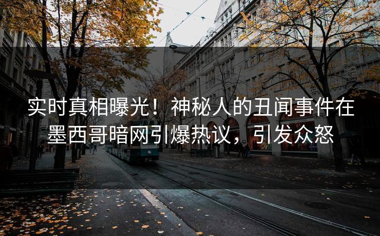 实时真相曝光！神秘人的丑闻事件在墨西哥暗网引爆热议，引发众怒