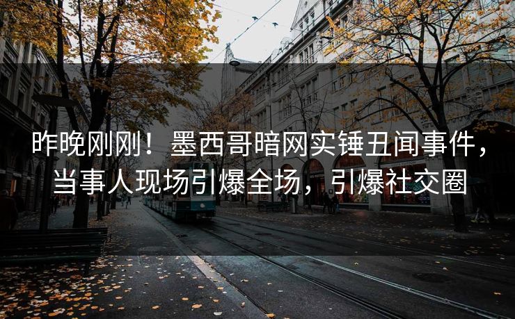 昨晚刚刚！墨西哥暗网实锤丑闻事件，当事人现场引爆全场，引爆社交圈