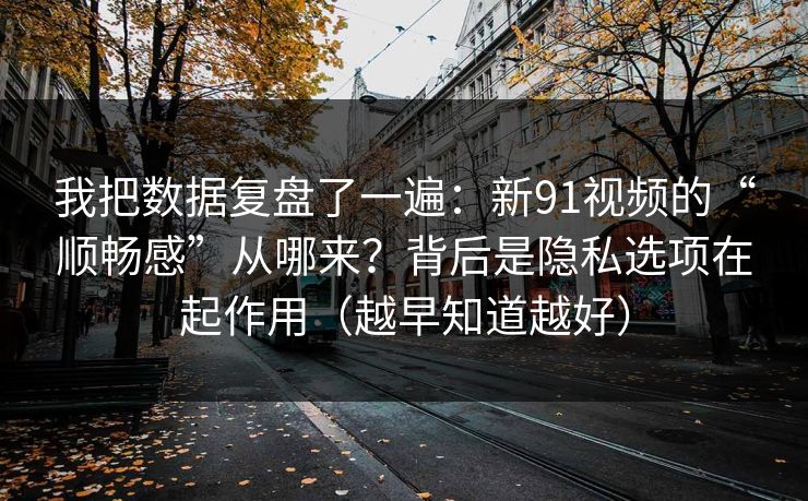 我把数据复盘了一遍:新91视频的“顺畅感”从哪来?背后是隐私选项在起作用(越早知道越好) 我把数据复盘了一遍:新91视频的“顺畅感”从哪来?背后是隐私选项在起作用(越早知道越好)